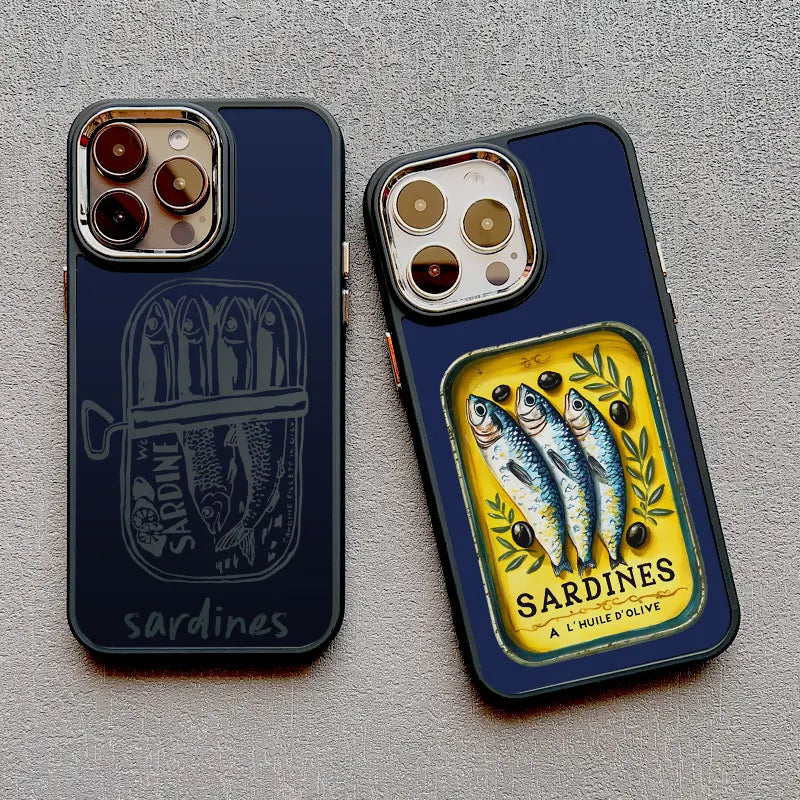 Sardine Can iPhone Case – Cute Fish Pattern Silicone Cover