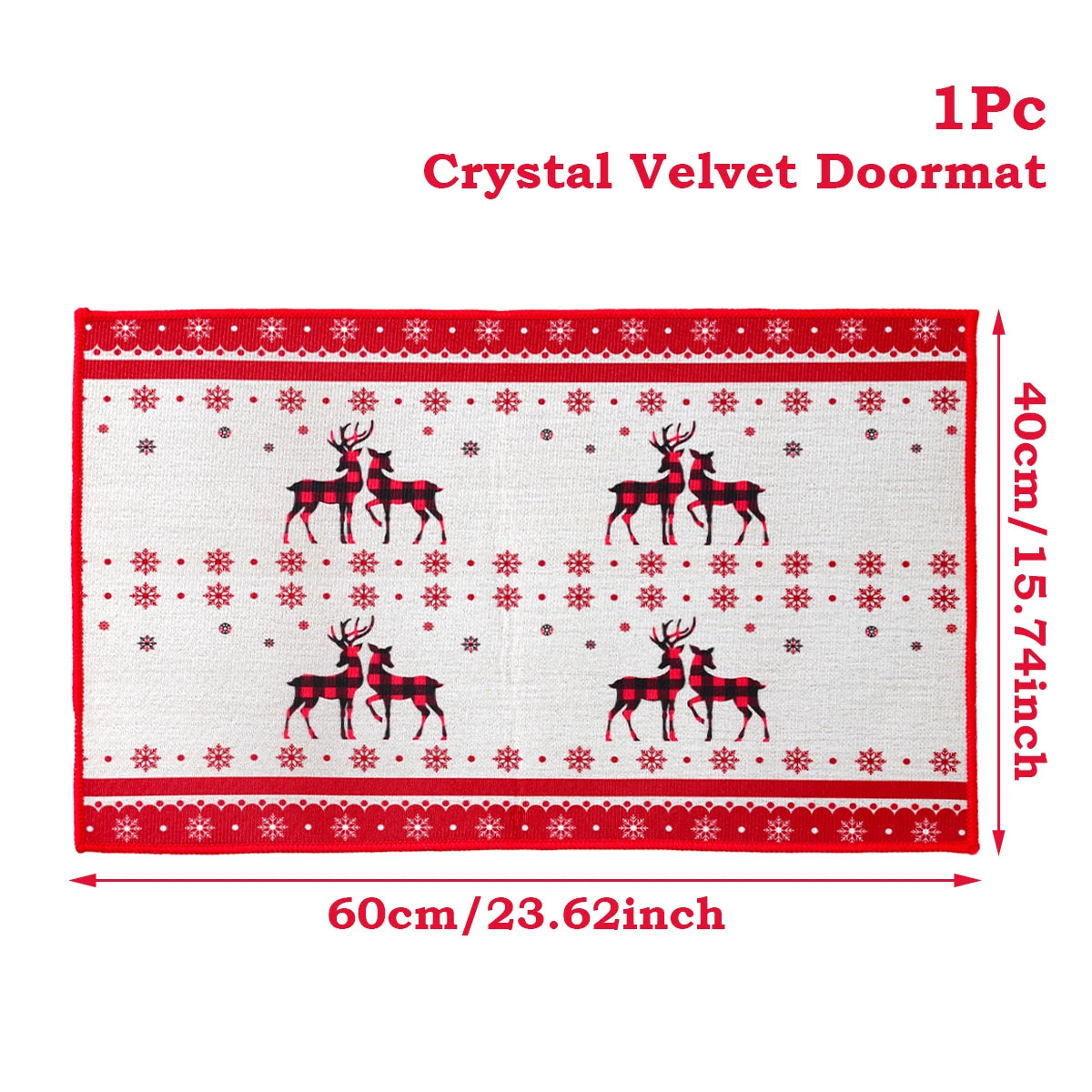 Santa Claus Christmas Doormat – Flannel Welcome Mat for Home
