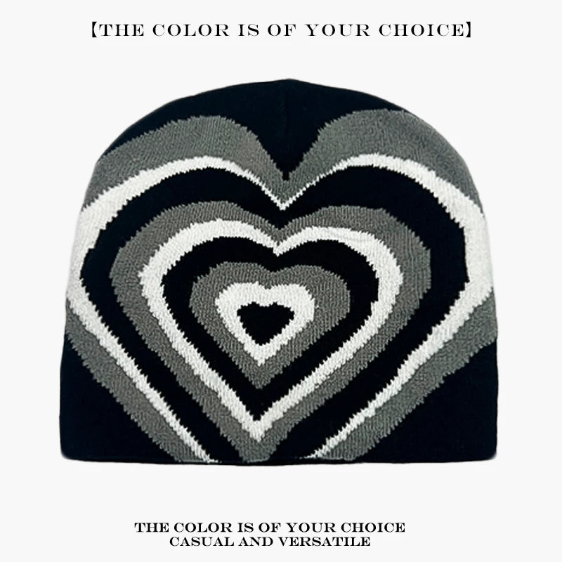 Star Knit Beanie Hat – Color Block Y2K Unisex