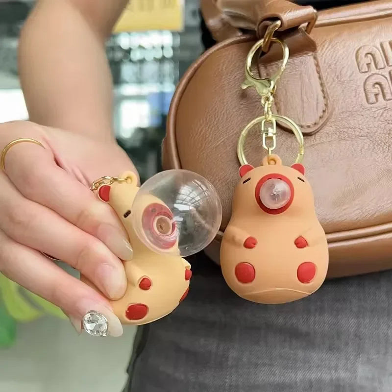 Capybara Squeeze Bubble Keychain Toy