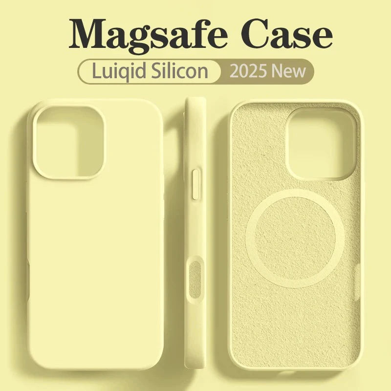 Liquid Silicone MagSafe Case for iPhone 17 16 15 14 13 12 Series