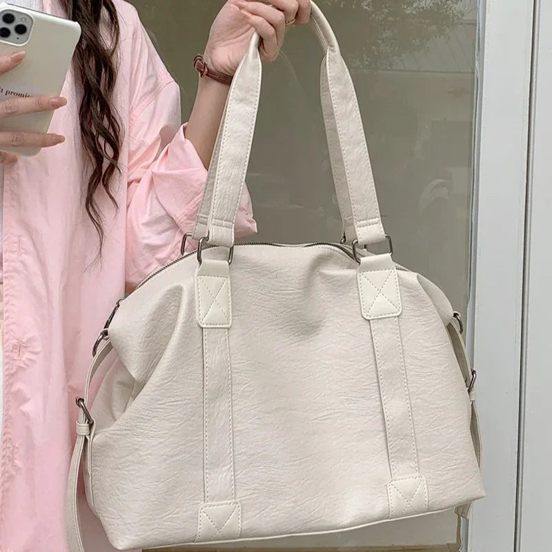 Large Capacity Black Shoulder Bags