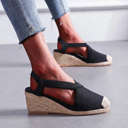 Espadrille Wedge Sandals – Women's Braided Platform Shoes