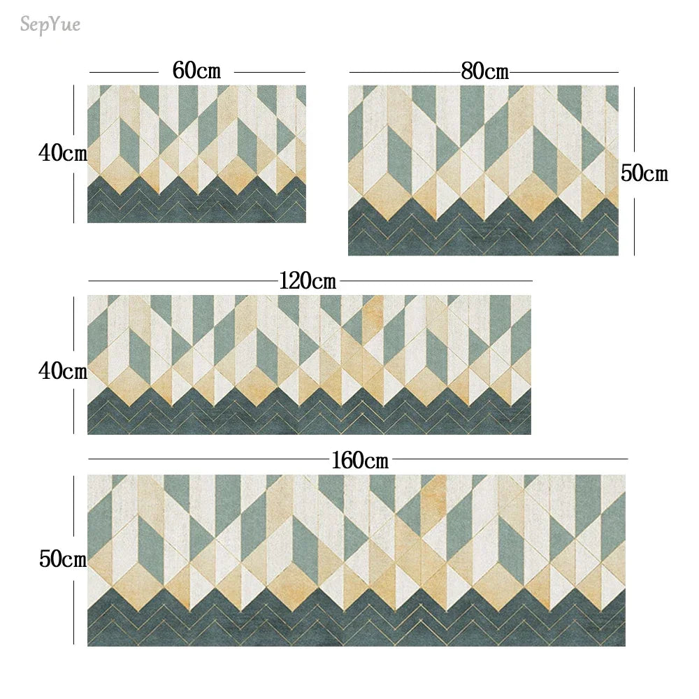 Non-Slip Kitchen Floor Mat – Crystal Velvet 2-Piece Runner Set