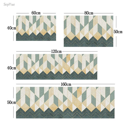 Non-Slip Kitchen Floor Mat – Crystal Velvet 2-Piece Runner Set
