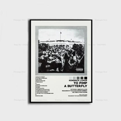 Kendrick Lamar Poster – Good Kid M.A.A.D City Album Wall Art