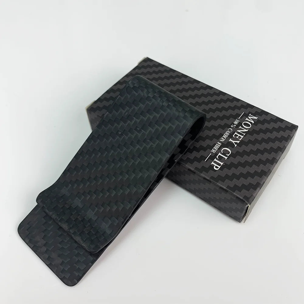 Carbon Fiber Money Clip – Slim 28mm Card Holder for Men