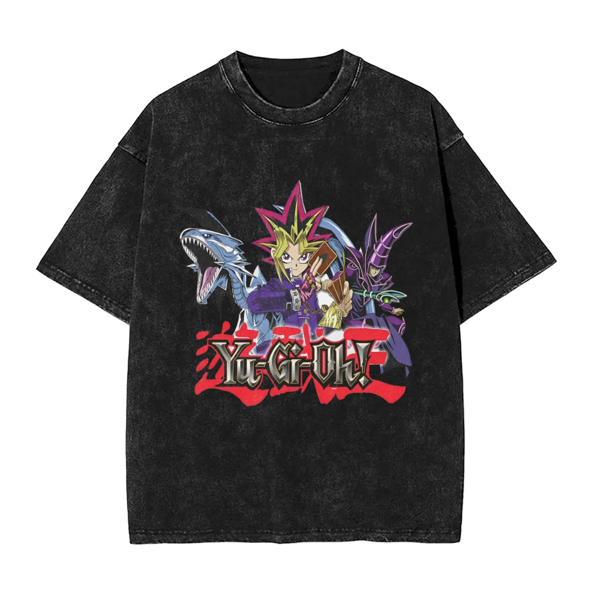 Yu-Gi-Oh Anime Graphic Washed T-Shirt – Unisex Short Sleeve Tee