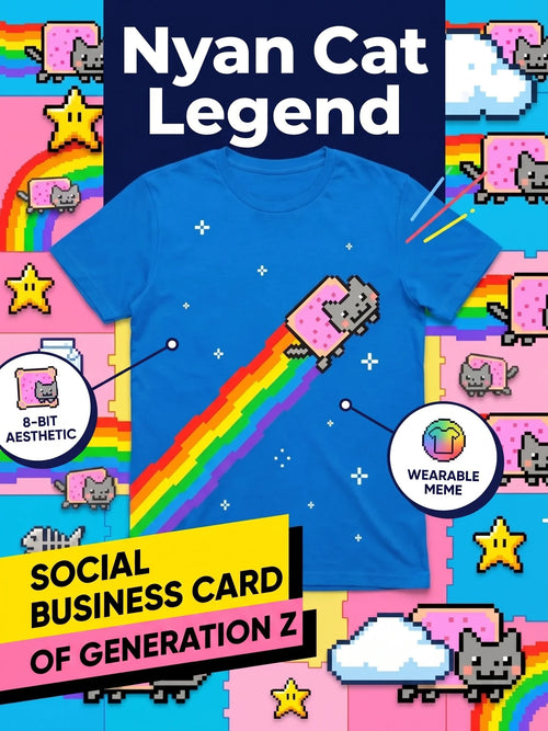 Nyan Cat Graphic T-Shirt – Funny Meme Streetwear Tee