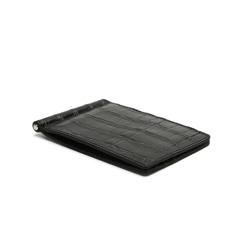 Leather Money Clip Wallet for Men – Slim Card Case