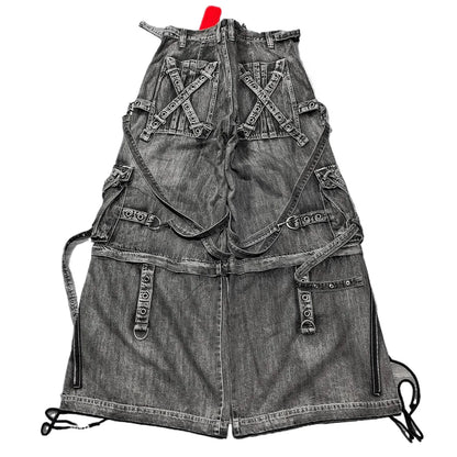 Wide Leg Cargo Denim Jeans – Men's Hip Hop Streetwear Pants