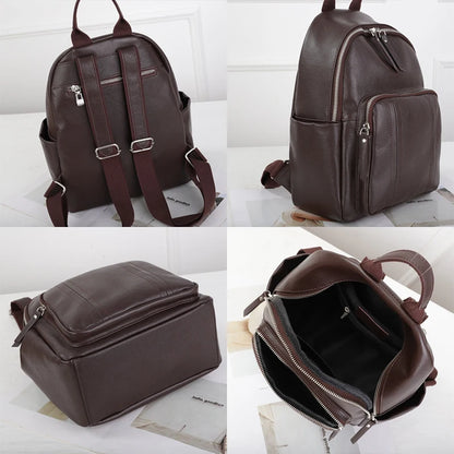 Top Grain Genuine Leather Backpack – Large Capacity Travel Bag