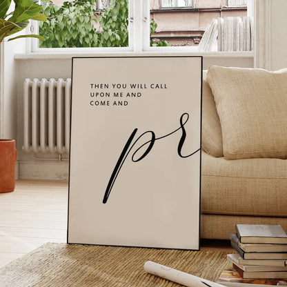 Jeremiah 29:12 Bible Verse Wall Art Print – Christian Scripture Poster