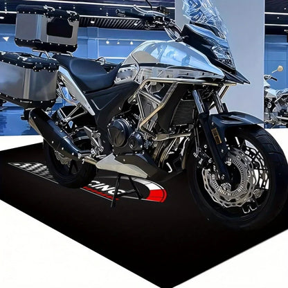 Vikama Racing Motorcycle Floor Mat Washable Non Slip Garage Display Carpet Heavy Duty Entryway