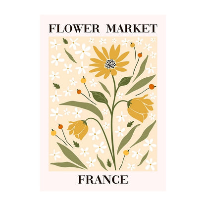 Flower Market Tuscany Poster – Floral Wall Art Print Unframed