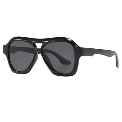 Double Bridge Retro Sunglasses – Gradient Aviator Unisex