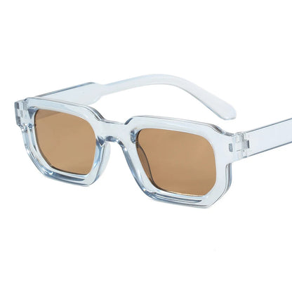 Retro Rectangle Sunglasses – UV400 Men's Vintage Square Frame