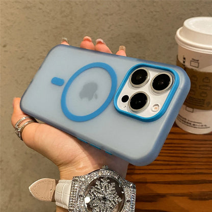 MagSafe Clear iPhone Case – Matte Candy Wireless Charging Cover