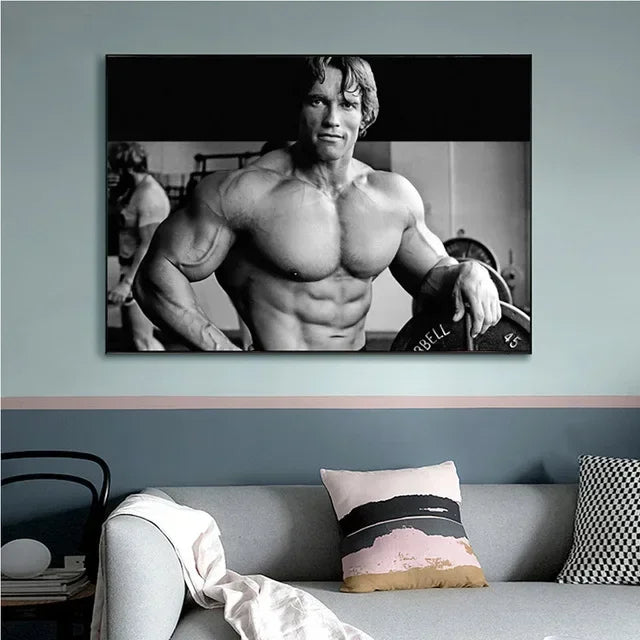 Arnold Schwarzenegger Motivational Gym Poster – Bodybuilding Wall Art
