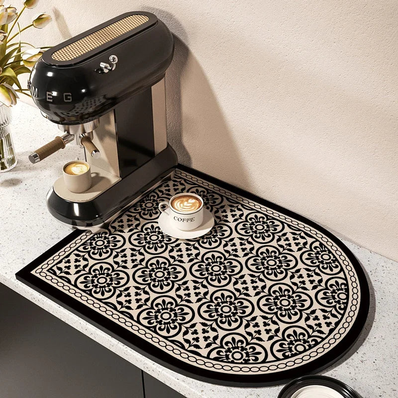 Coffee Machine Mat – Absorbent Non-Slip Kitchen Countertop Pad