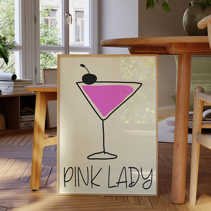 Cocktail & Drinks Wall Art Poster – Retro Minimalist Bar Print