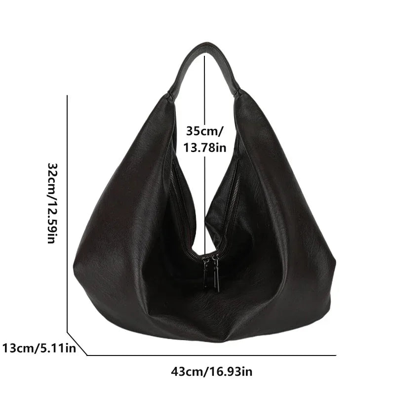 Big Black Shoulder Bags for Women Large Hobo Shopper Bag