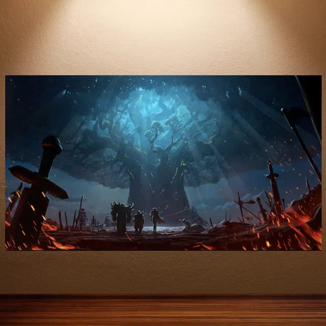 World of Warcraft Canvas Poster – Retro Game Wall Art Decor