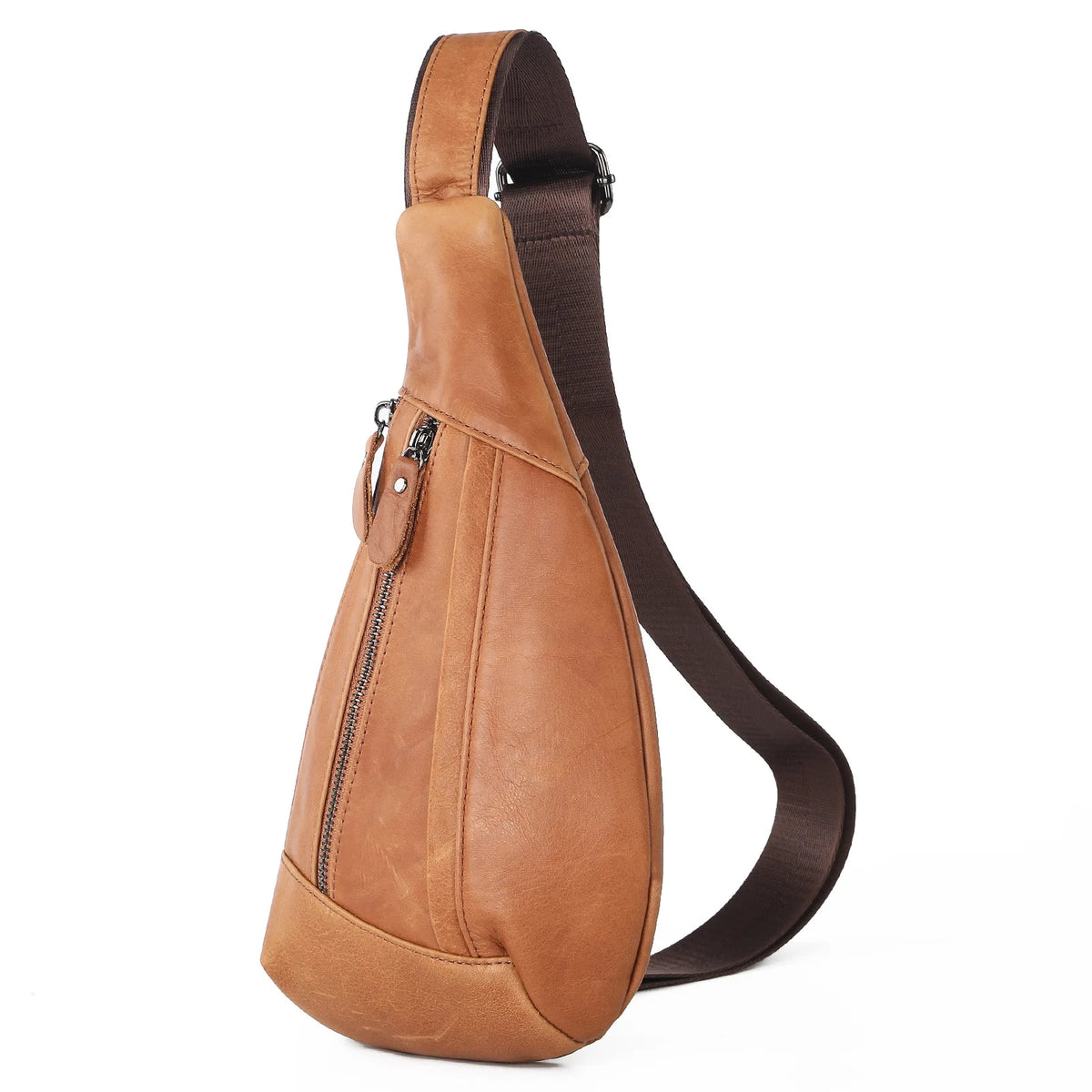 Men's Genuine Leather Chest Sling Bag – Casual Crossbody Pack
