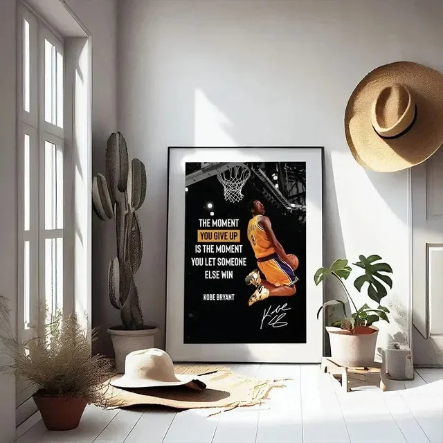 Kobe Bryant Inspirational Basketball Wall Art Poster – Slam Dunk Sports Decor