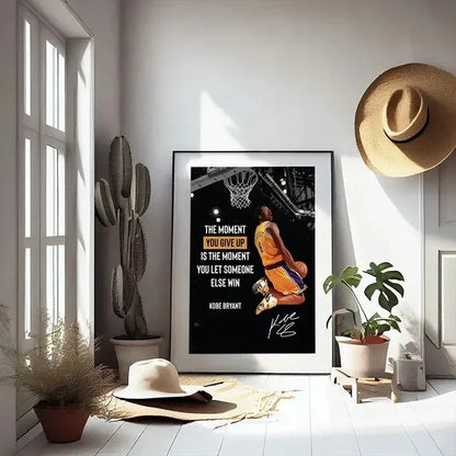 Kobe Bryant Inspirational Basketball Wall Art Poster – Slam Dunk Sports Decor
