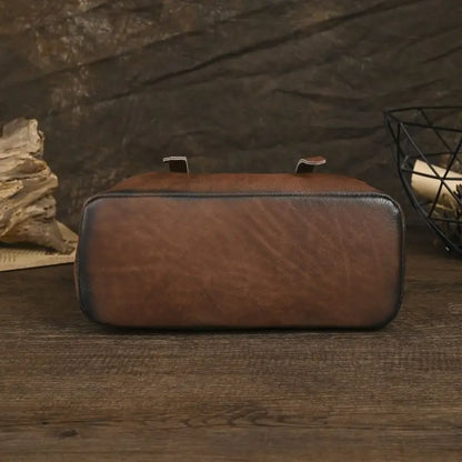 Genuine Leather Boston Bag – Women's Designer Shoulder Handbag