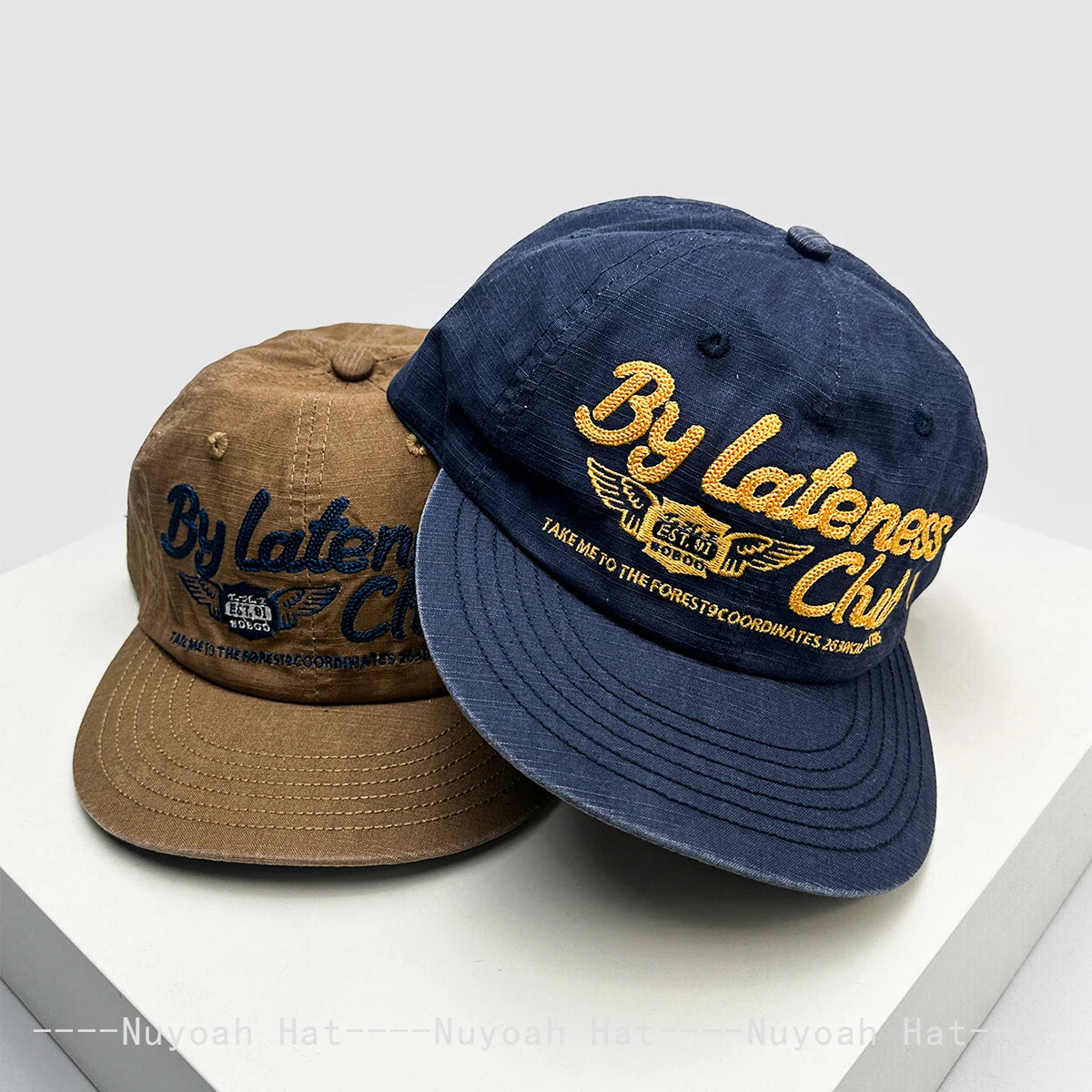 Lateness Club Embroidered Retro Baseball Cap – Vintage Street Style Hat