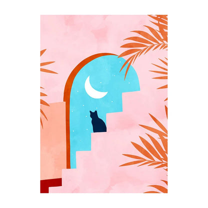 Tropical Illustration Canvas Wall Art – Boho Nature Poster