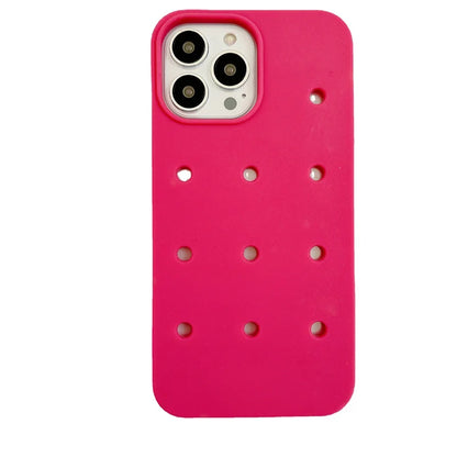 Crocs Charms Silicone iPhone Case with Holes – Fun Customizable Cover