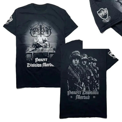 Marduk Panzer Division Marduk 1999 T-Shirt – Black Metal Band Tee