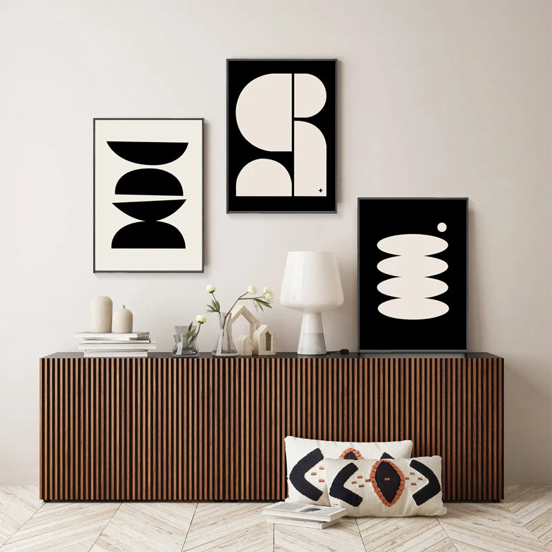 Bauhaus Abstract Geometric Wall Art Poster | Nordic Minimalist Print