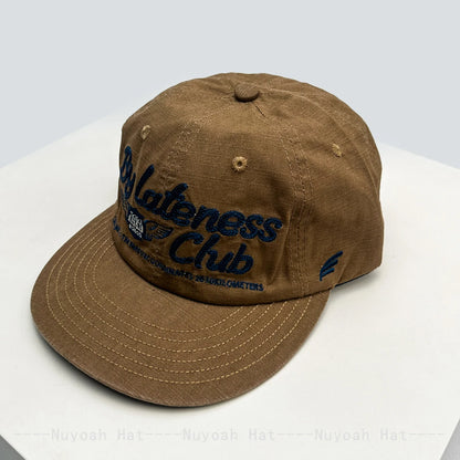Lateness Club Embroidered Retro Baseball Cap – Vintage Street Style Hat