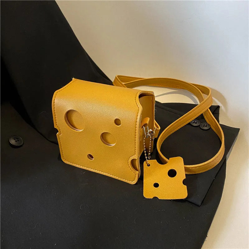 Women's Triangle and Square Cheese Shaped Mini PU Leather Bags