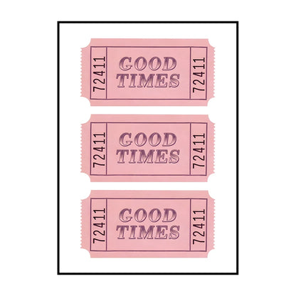 Shower Karaoke Admit One Poster – Funny Retro Bathroom Wall Art