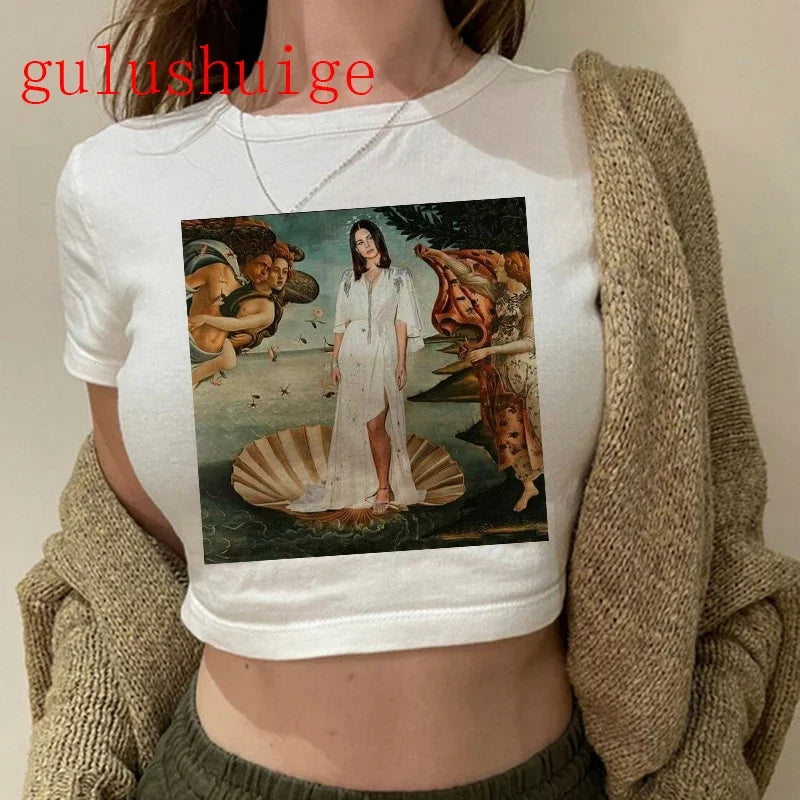 Lana Del Rey Ultraviolence Graphic Crop Top – Women's Vintage Short Sleeve Tee