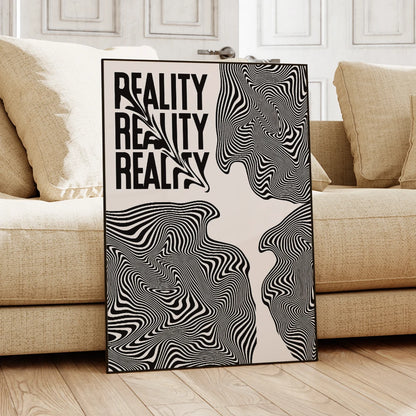 Psychedelic Reality Distorted Wall Art Poster – Retro Y2K Print