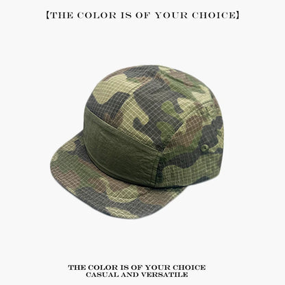 Camo Quick-Dry Baseball Cap – Unisex Color Block Peaked Hat