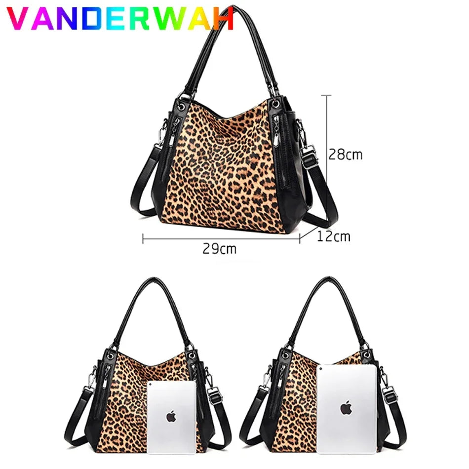Women's Leopard Bag Luxury Shoulder Crossbody Casual Tote