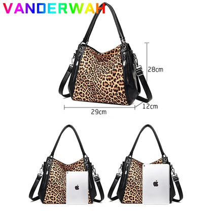 Women's Leopard Bag Luxury Shoulder Crossbody Casual Tote