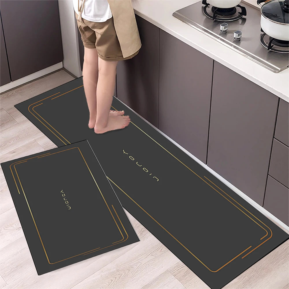 Non-Slip Kitchen Floor Mat – Crystal Velvet 2-Piece Runner Set