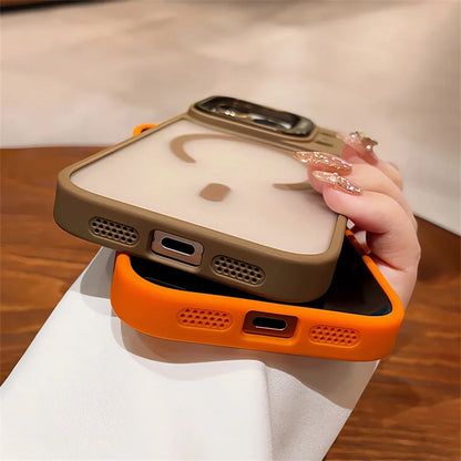 MagSafe iPhone Case with Metal Camera Lens Ring Protector