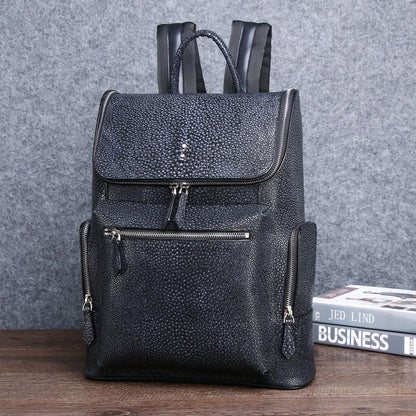 Pearl Fish Pattern Men's Laptop Backpack – Luxury Silica Gel