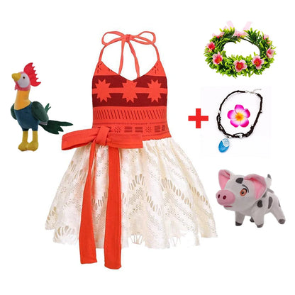 Moana Dress Costume For Girls Halloween Party