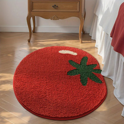 Tomato Bath Mat – Anti-Slip Soft Fur Bathroom Rug