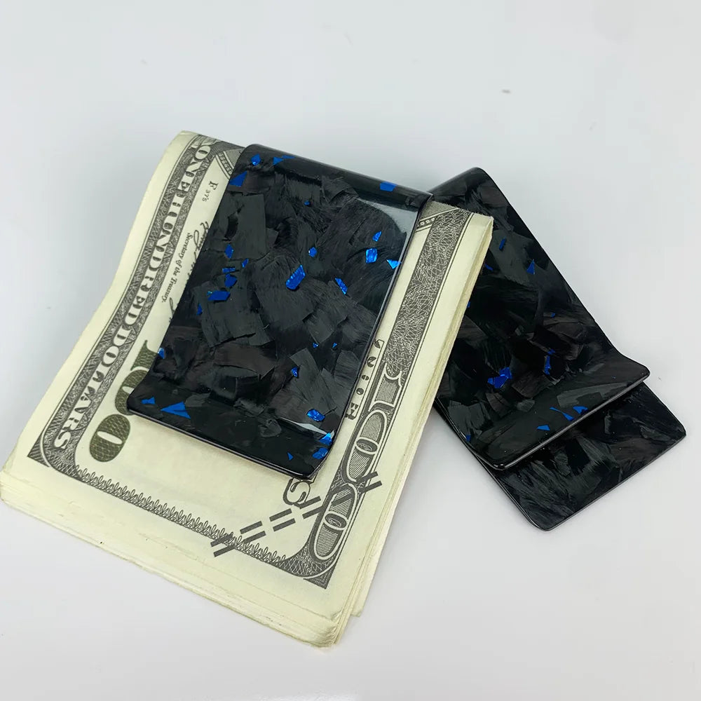 Forged Carbon Fiber Money Clip with Card Holder – 38mm Slim